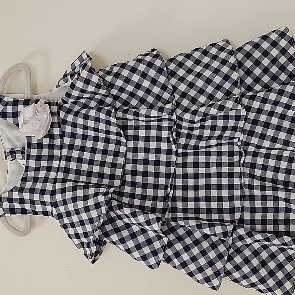 Janie & Jack Gingham Tiered Ruffle Dress Size 3 - Picture 14 of 16